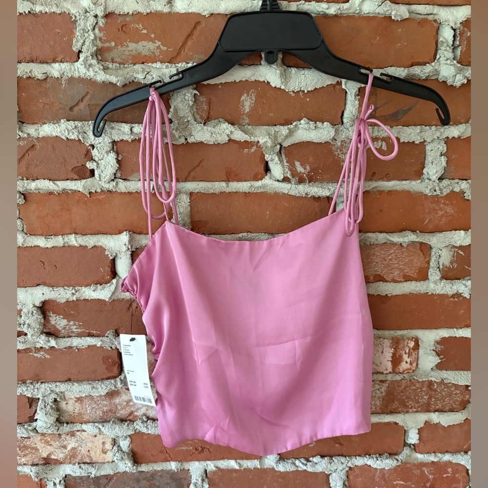 NWT Urban Outfitters Satin Pink Top Size M
